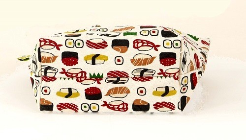 ミニトートバッグ　内ポケット付　おすしWH 画像